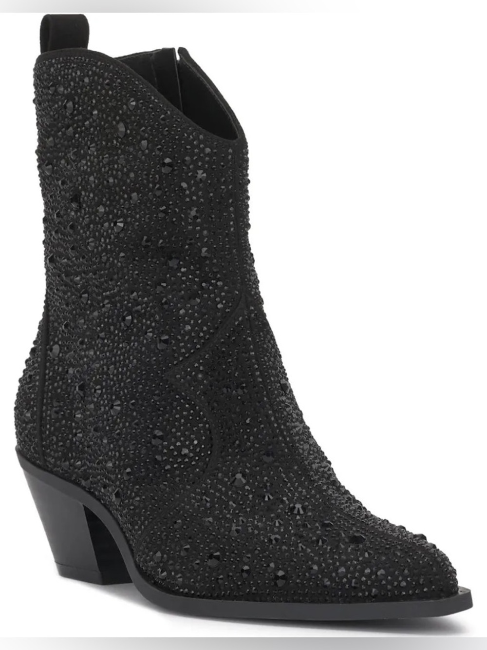 NEW — Jessica Simpson Oviedo 2 Black Rhinestone Western Ankle Booties Size 8 1/2